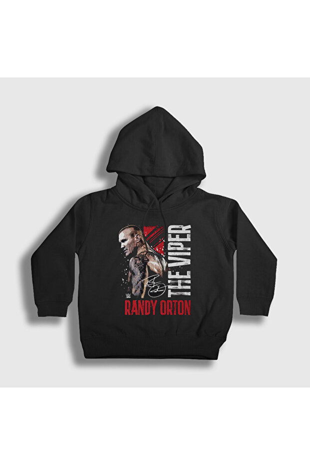Unisex Kids Black the Viper Wwe Randy Orton Hooded Sweatshirt 605228Tt