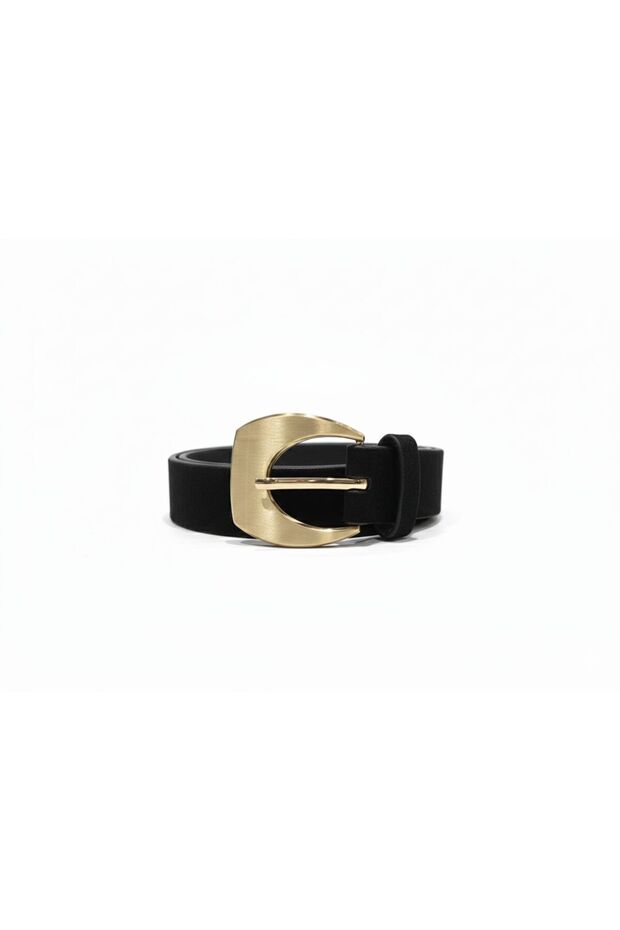 Suede Buckle Detailed Belt