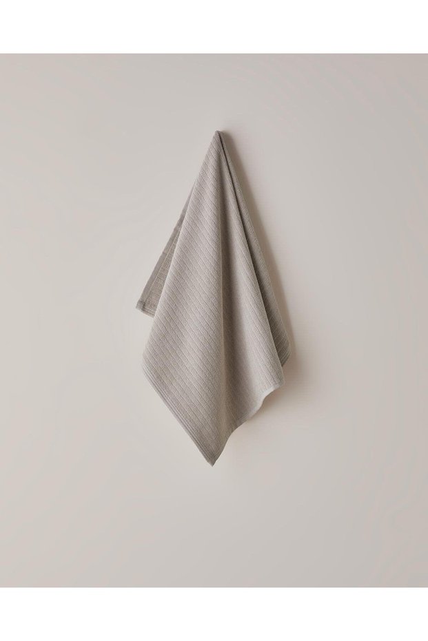 Stripe Cotton Face Towel 50X70 cm Dark Beige