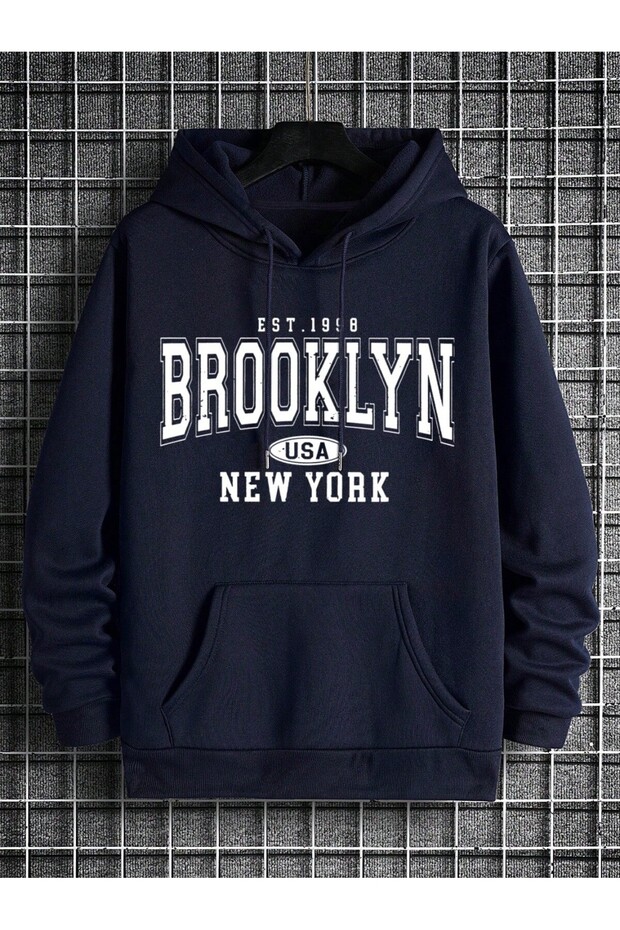 Sweatshirt Hooded Thick Fabric with California Print (Unisex)