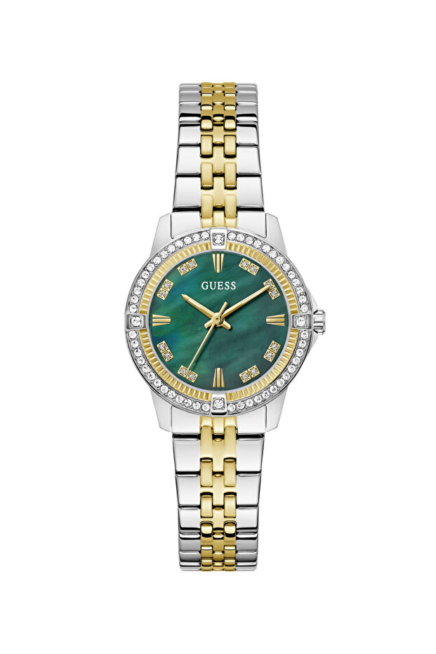 Ladies 2T Silver/Yellow Gold Tone Round Analog Watch