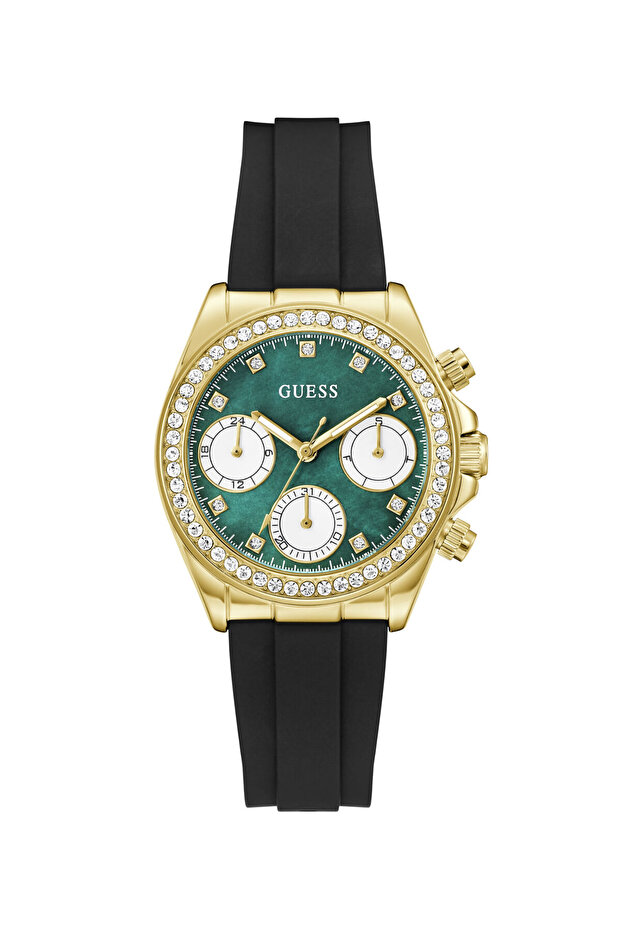 Ladies Black/Gunmetal Round Analog Watch