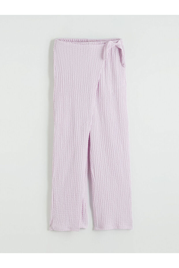 Lcw Kids Lilac Elastic Waist Tie-Dye Detailed Girls' Trousers