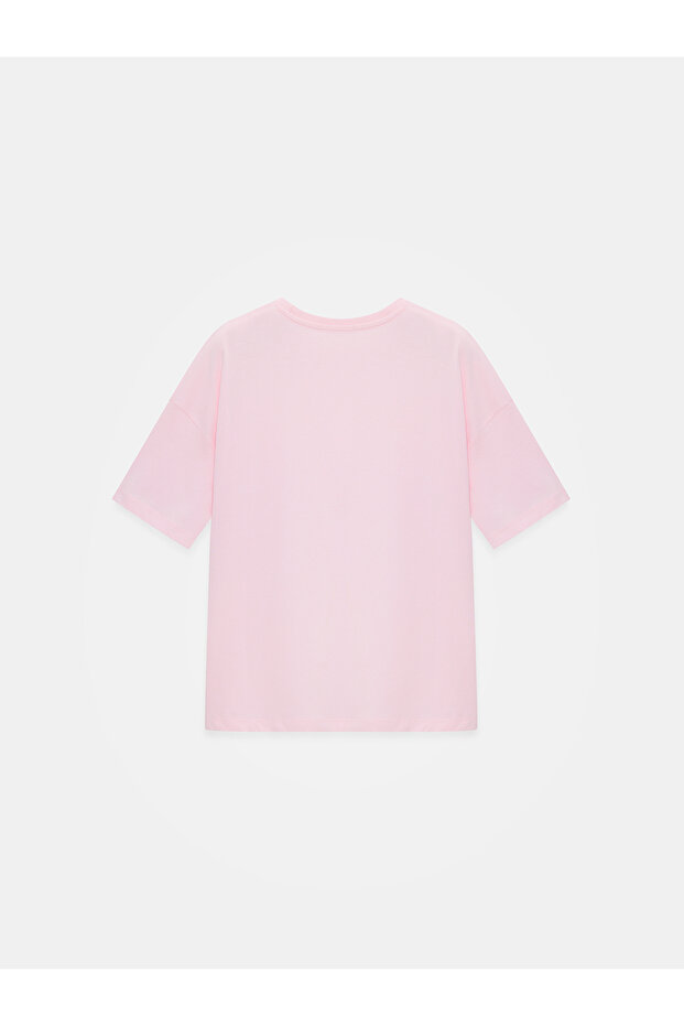 3683 Basic T-Shirt-Toz Pembe - 6