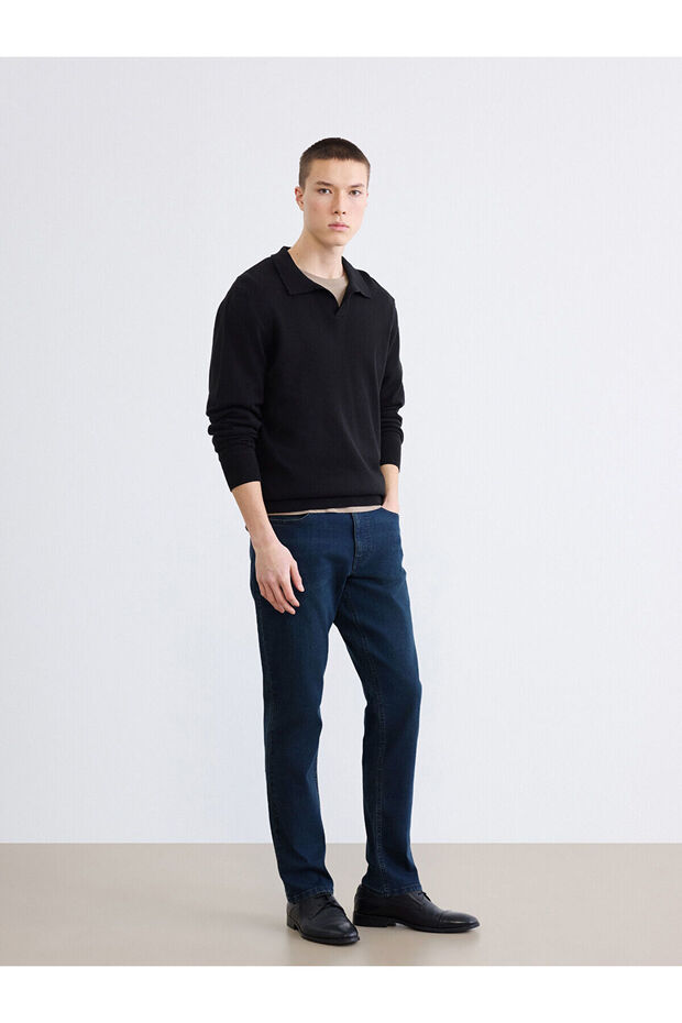 Artı-Store Standard Fit Men's Jeans, Made from Cotton Denim Fabric.