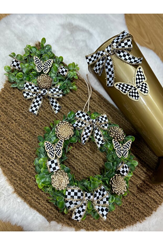 Kapı Süsü Kapı Önü Paspası Şemsiyelik 3'lü Set - 2