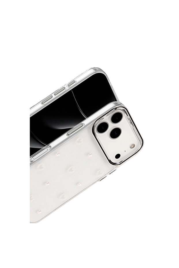 iPhone 17 Pro Max Case Transparent with Embossed Shiny Pattern Bow Cover Pattern 10 - 3