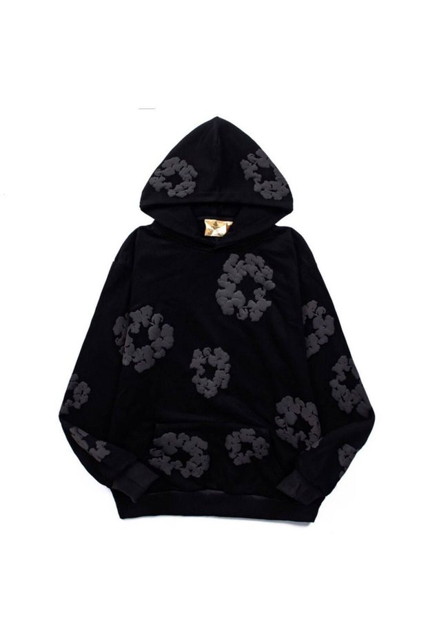 Unisex Black Oversize Hooded Sweatshirt Premium Printed Comfortable Casual Hoodie
