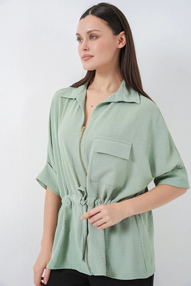 Zippered Shirt 0721 - Mint - 4