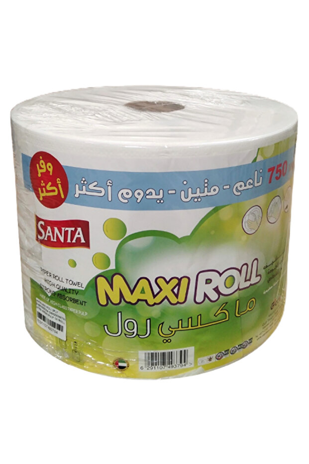 SANTA Maxi Roll, 2-Ply Toilet Paper Roll, 750 Sheets