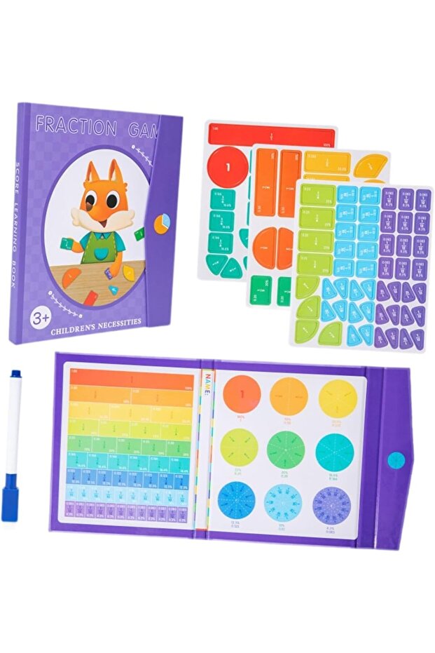 Math Manipulatives Fraction Tiles & Circles for Kids | Educational Mathematics Learning Set | Presch