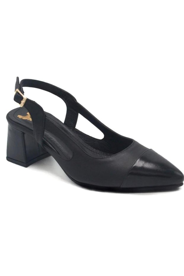 26532535Y Women's Genuine Leather Classic Heeled Shoes