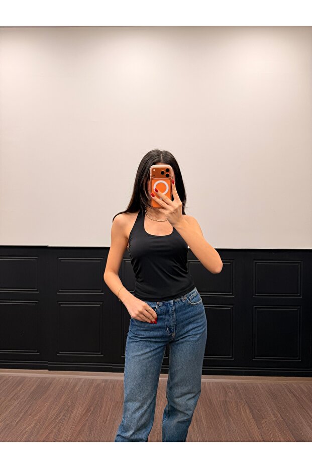 Kadın Boyundan Geçirmeli Basic Atlet - 4