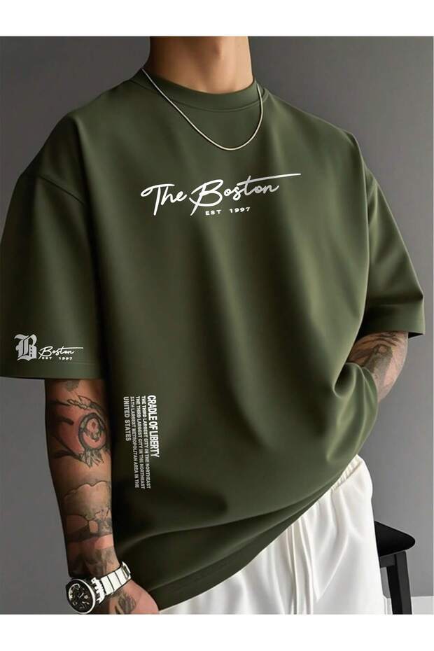 Men's Casual Slogan Printed Short Sleeve Summer T-Shirt
