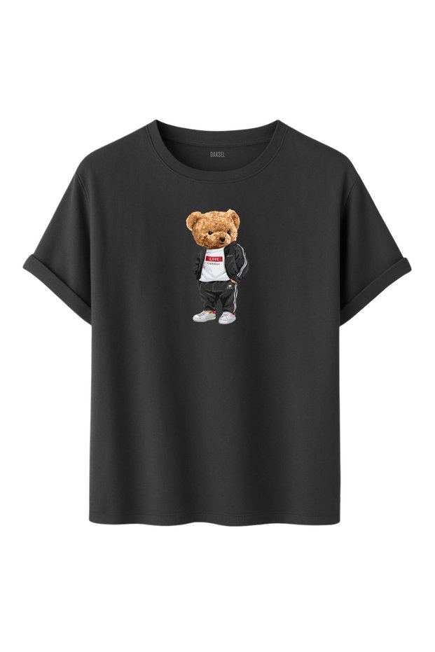 Unisex Love Yourself Teddy Bear Printed 100% Cotton Crew Neck T-Shirt