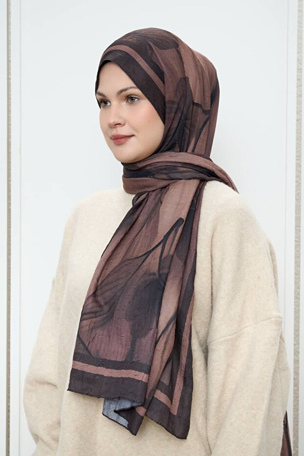 Flower Pattern Bamboo Shawl - 2