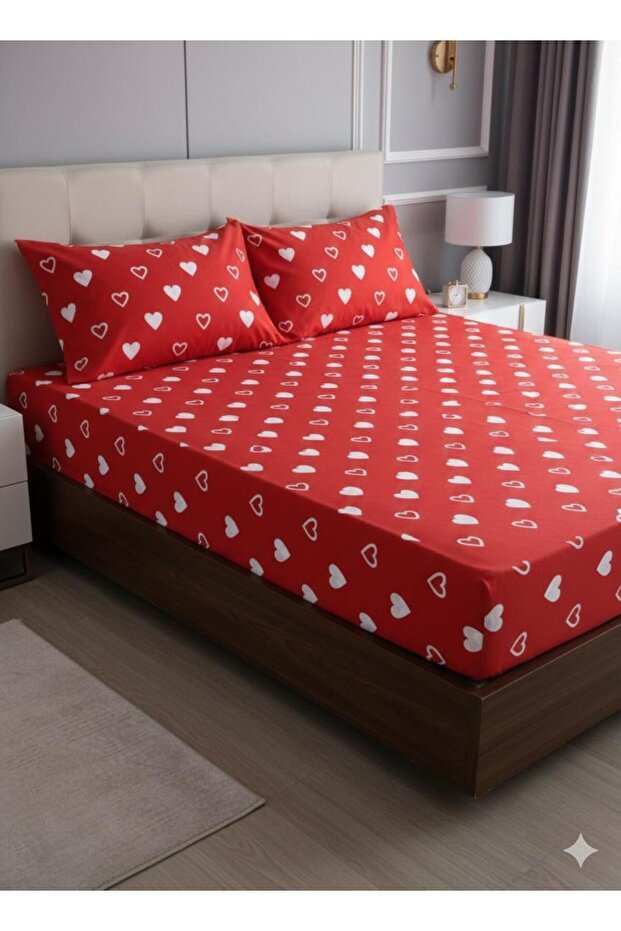 Double Elastic Bed Sheet and 2 Pillowcases