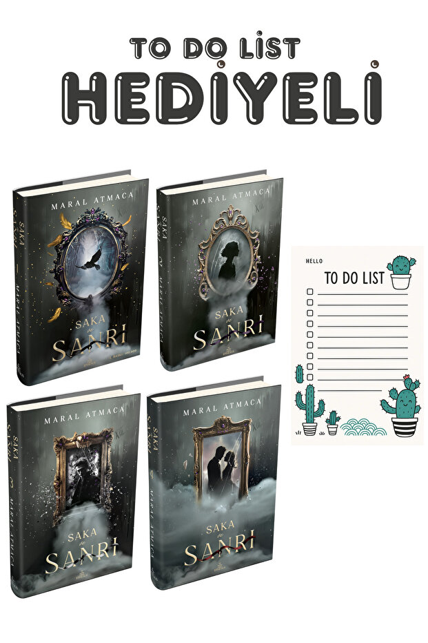 Saka ve Sanrı 1, 2, 3, 4 Maral Atmaca 4 Book Hardcover Set with To-Do List and Gift