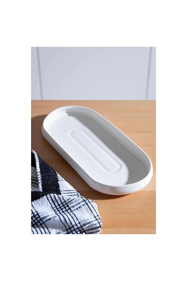 Bianco Perla Porcelain Oval Kayık Tabak - 32 cm Mst570