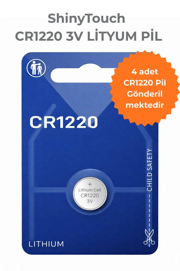 4-Pack Cr1220 3V Lithium Battery