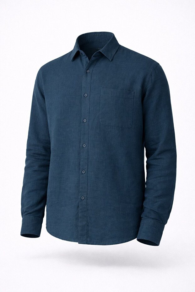 Cotton Comfortable Fit Muslin Fabric Shirt