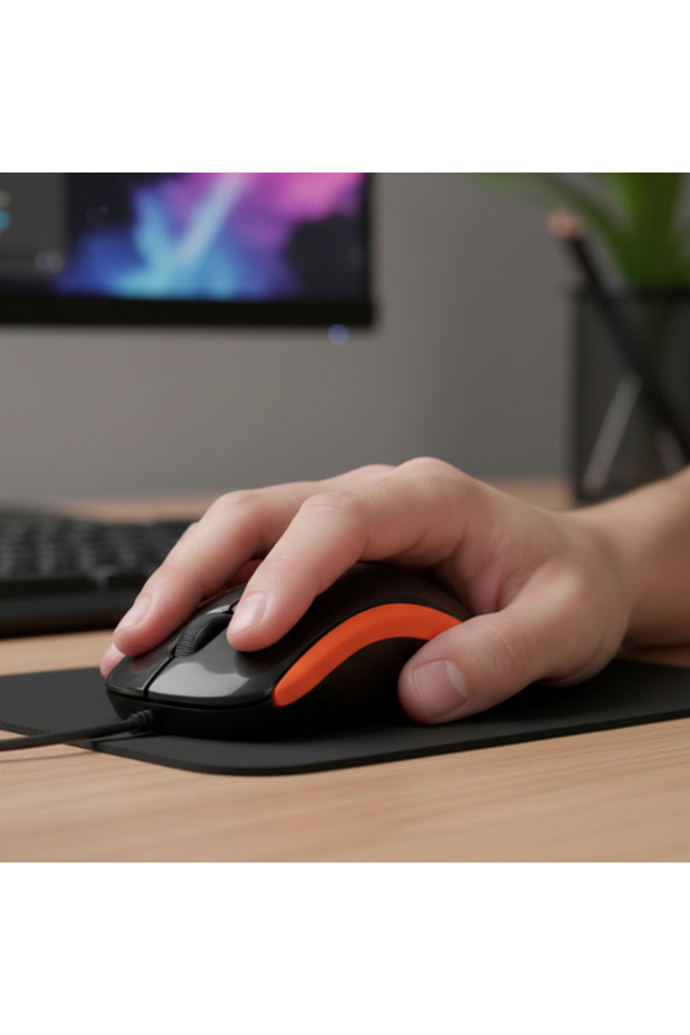 ماوس بصري ثلاثي الأبعاد سلكي بمنفذ USB - 2