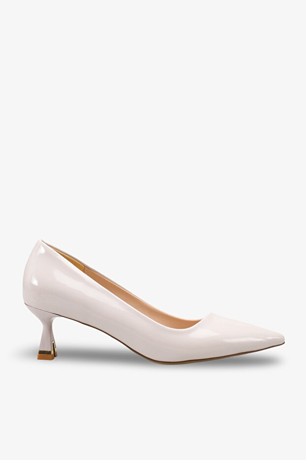Fasla Women's Heeled Pointed Toe Shoes - Ten Patent Leather