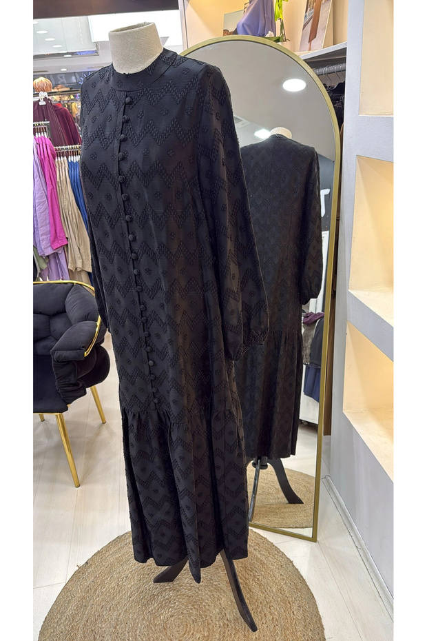 CUPRA İPEK ELBİSE 2026 SİYAH - 4