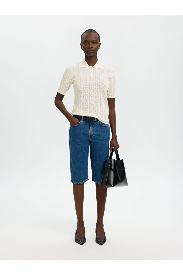 Polohemd aus Strick Baumwoll - 4