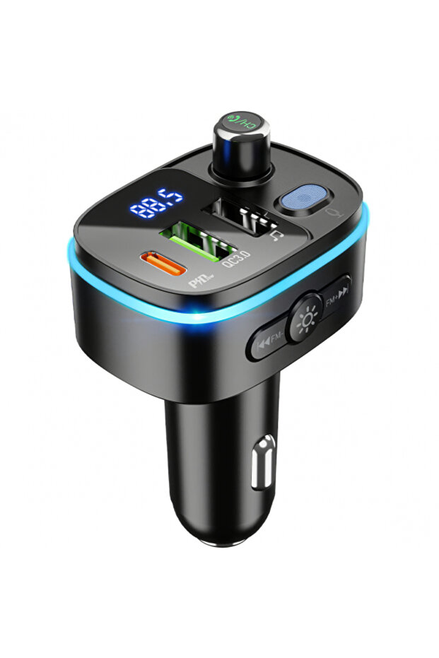 Modulator FM Bluetooth HOCO E62 Fast, 2 x USB-A - 1 x USB-C - 1