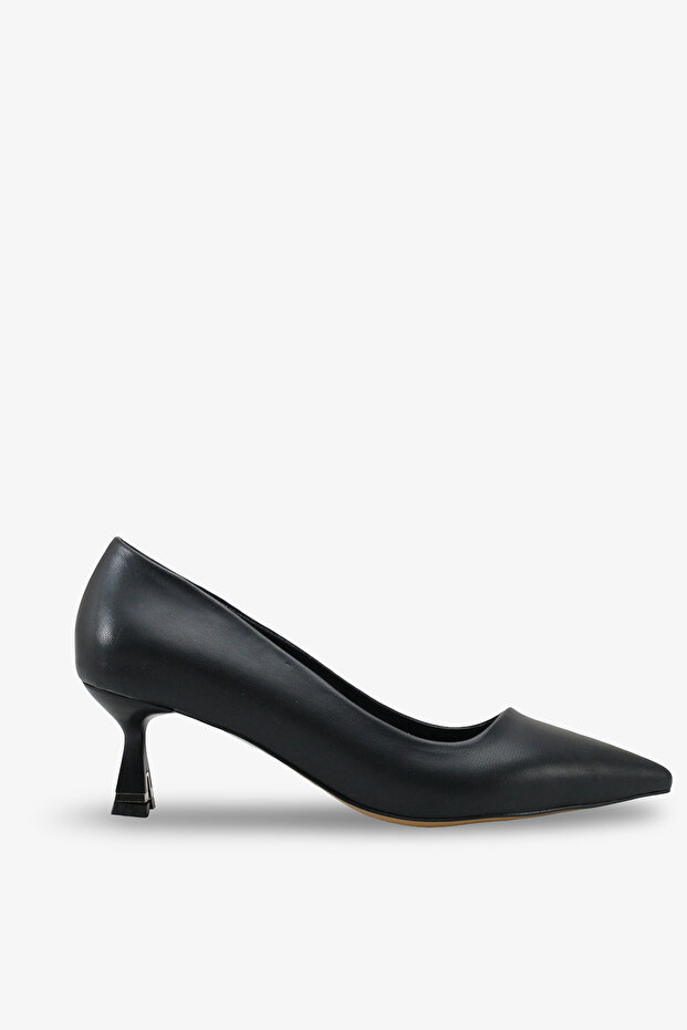 Fasla Women's Heeled Pointed Toe Shoes - Black