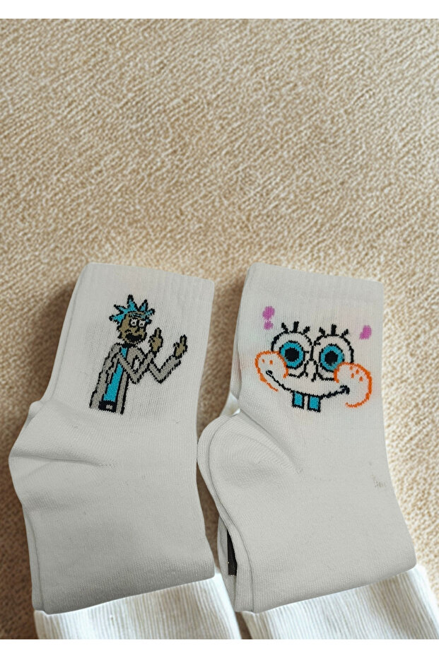 عبوة من 2 جوارب مطبوعة بشخصيات كرتونية - 2