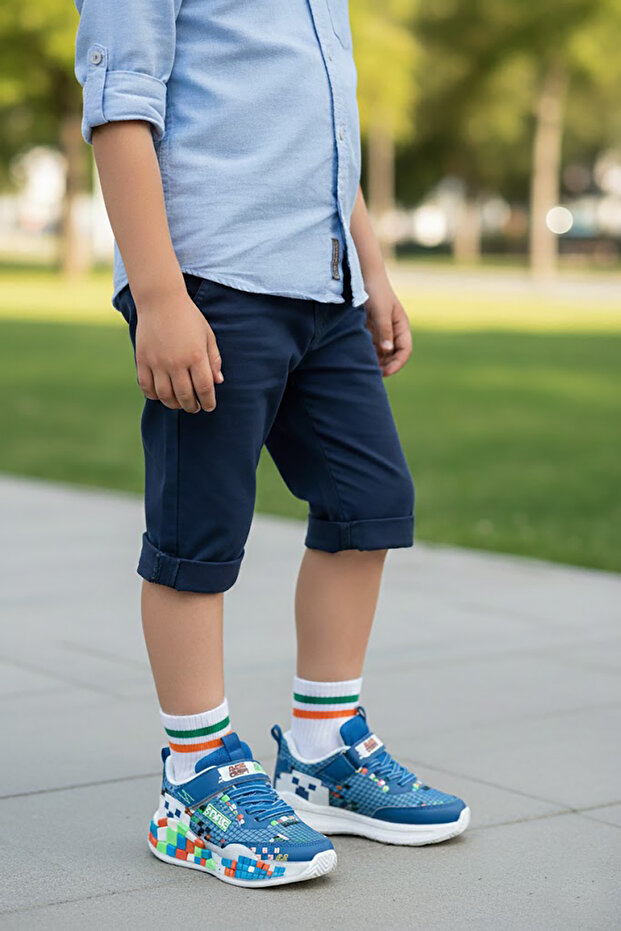 Elit Ls-F-03-26Y Filet Boys' Walking Shoes Cobalt Blue