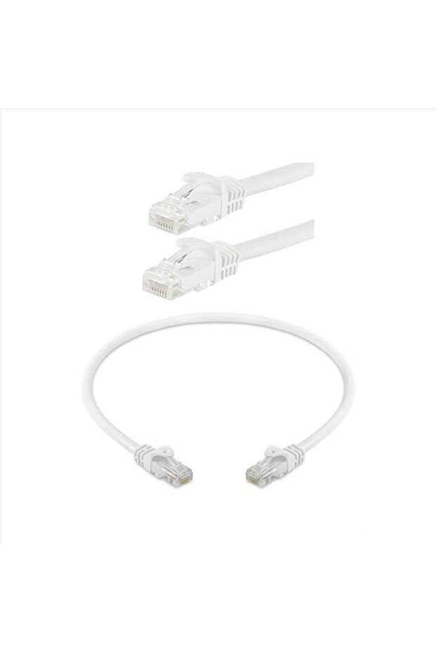 02R45R45C6UJ1W1.0A كابل توصيل أبيض من النحاس UTP LSZH CAT6 بطول 1 متر