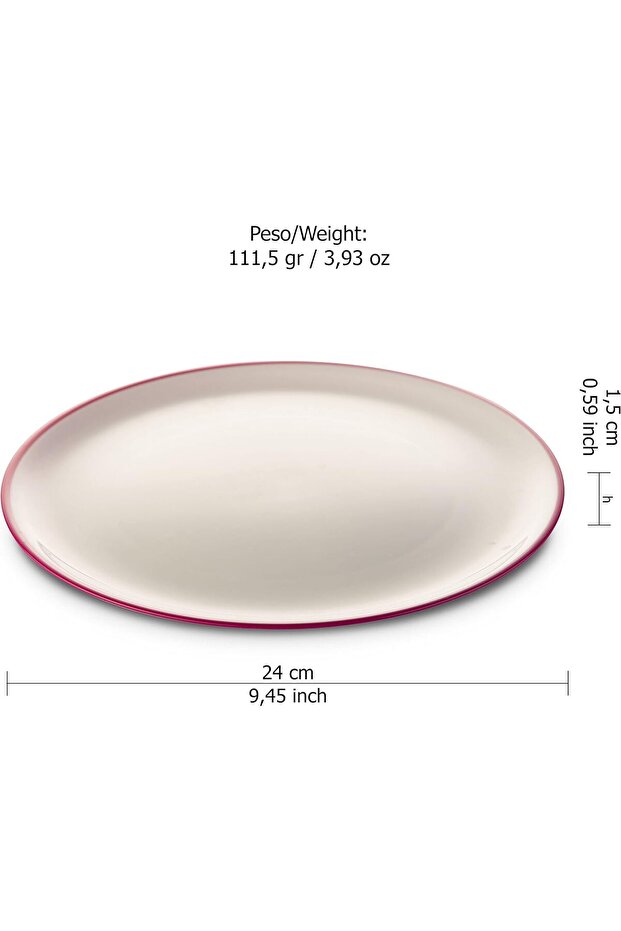 Sanaliving plastic tableware set - Fuchsia - 4