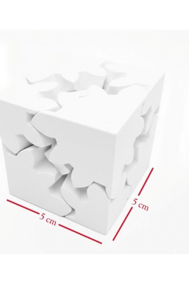 مكعب الذكاء الميكانيكي - مكعب ألعاب ذكاء بعجلات ميكانيكية - لعبة تعليمية لتطوير الذكاء - أبيض - 3