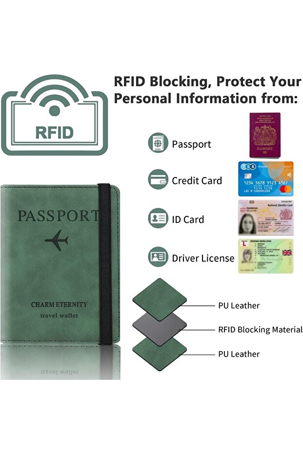 حامل جواز سفر مزود بتقنية حجب الترددات اللاسلكية - 2