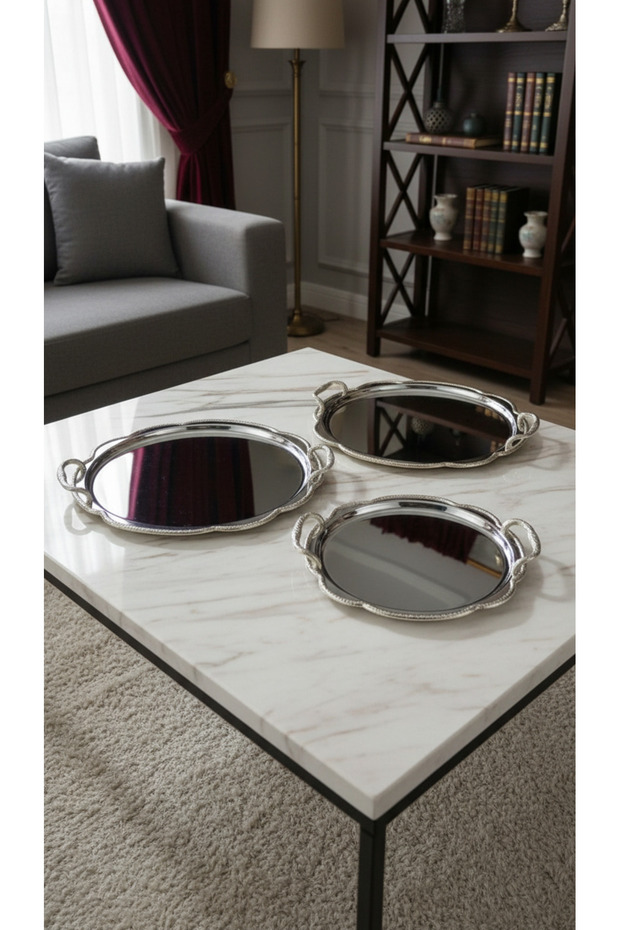 Multi-purpose serving tray set - 4