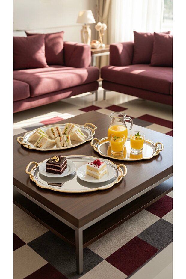 Multi-purpose serving tray set - 4