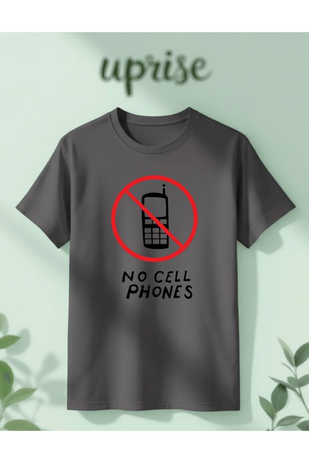 No Cell Phones Gilmore Girls Printed Cotton Oversize T-Shirt