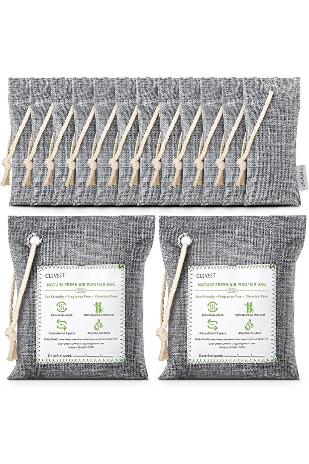 14 Pack Activated Bamboo Charcoal Air Purifying Bags