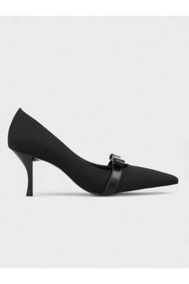 Women's winter 11cm closed heeled shoe - 574 10130 - black suede