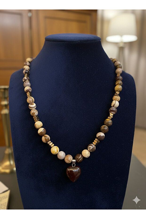 Agate Natural Stone 8mm Handmade Necklace