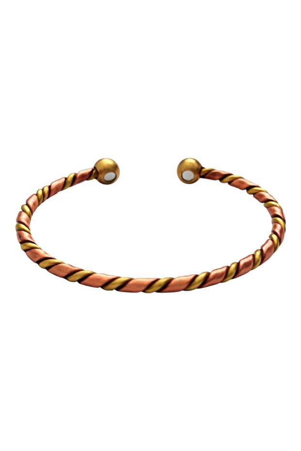 Copper Brass Handmade Adjustable Twist Clamp Bracelet 15 Gr