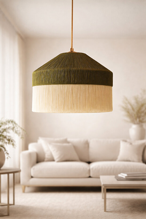 Bohem Avize, Rustik Avize, Jüt Avize, Doğal Avize, Hasır Örgü Avize, Bambu Avize, Tavan Aydınlatması - 1