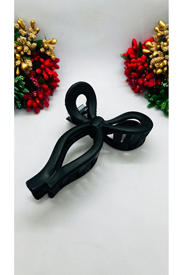 Women's Matte Black Bow Model Latch Buckle
