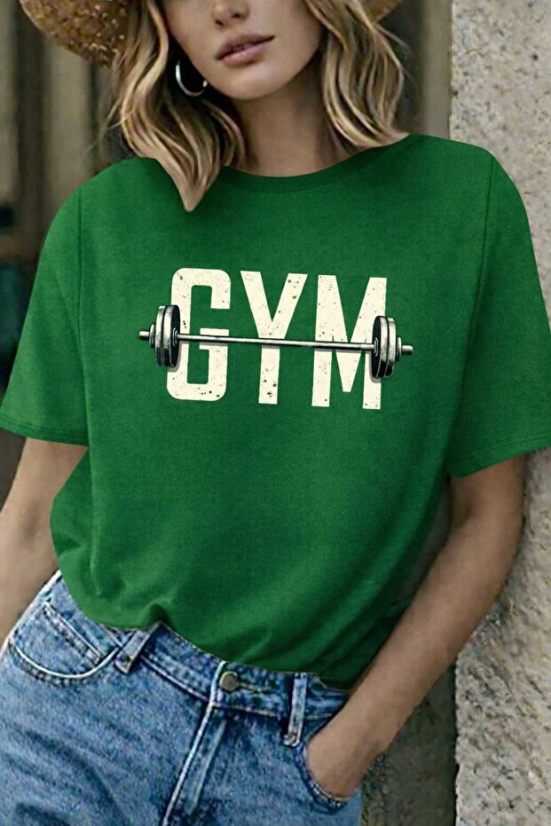 Gym Printed Green Unisex T-Shirt