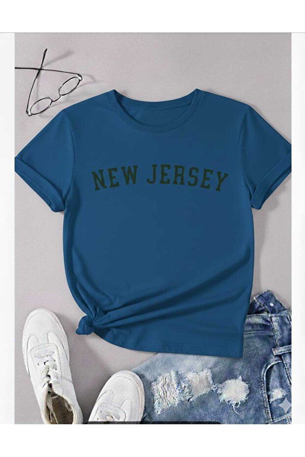 New Jersey Printed Cobalt Blue Unisex T-Shirt