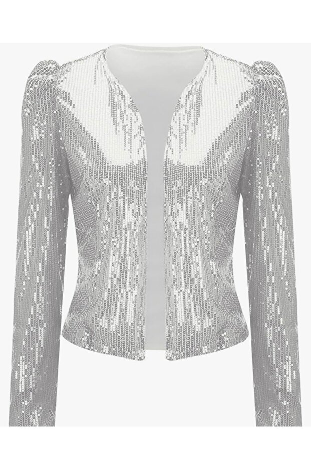 GÜMÜŞ PUL PAYETLİ CEKET - 2