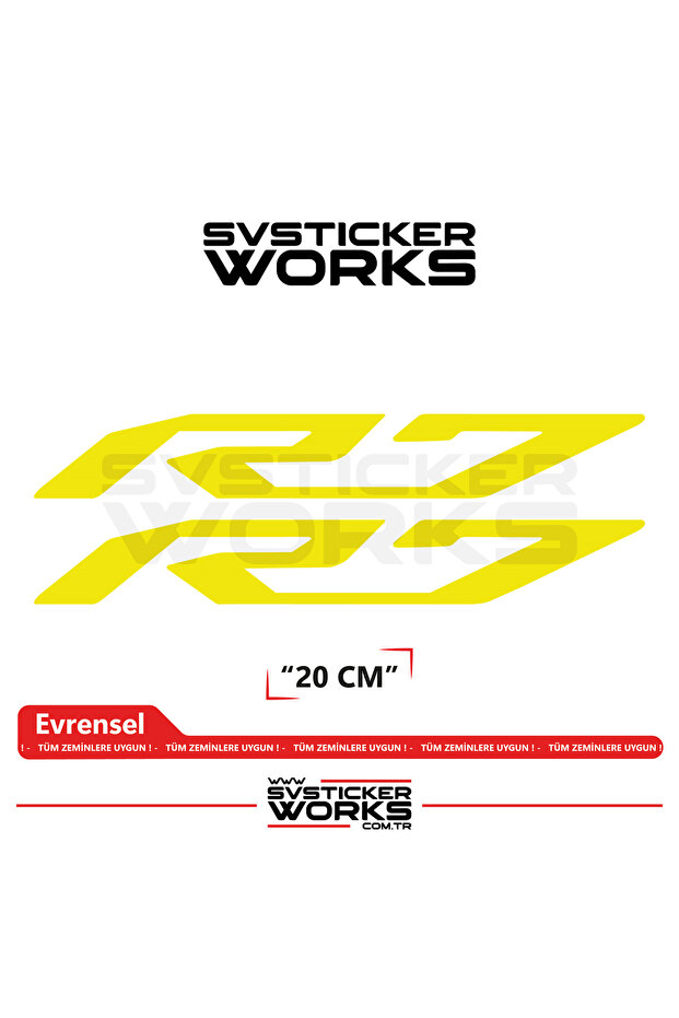 Yamaha R7 Compatible Text Sticker – High Quality Custom Cut Foil (Set of 2)